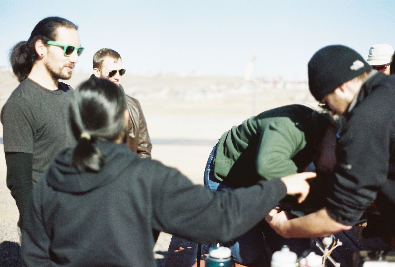 Team members preparing the aircraft for a test flight