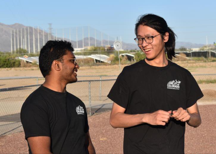 Two Colorado DBF members talking at the flight line